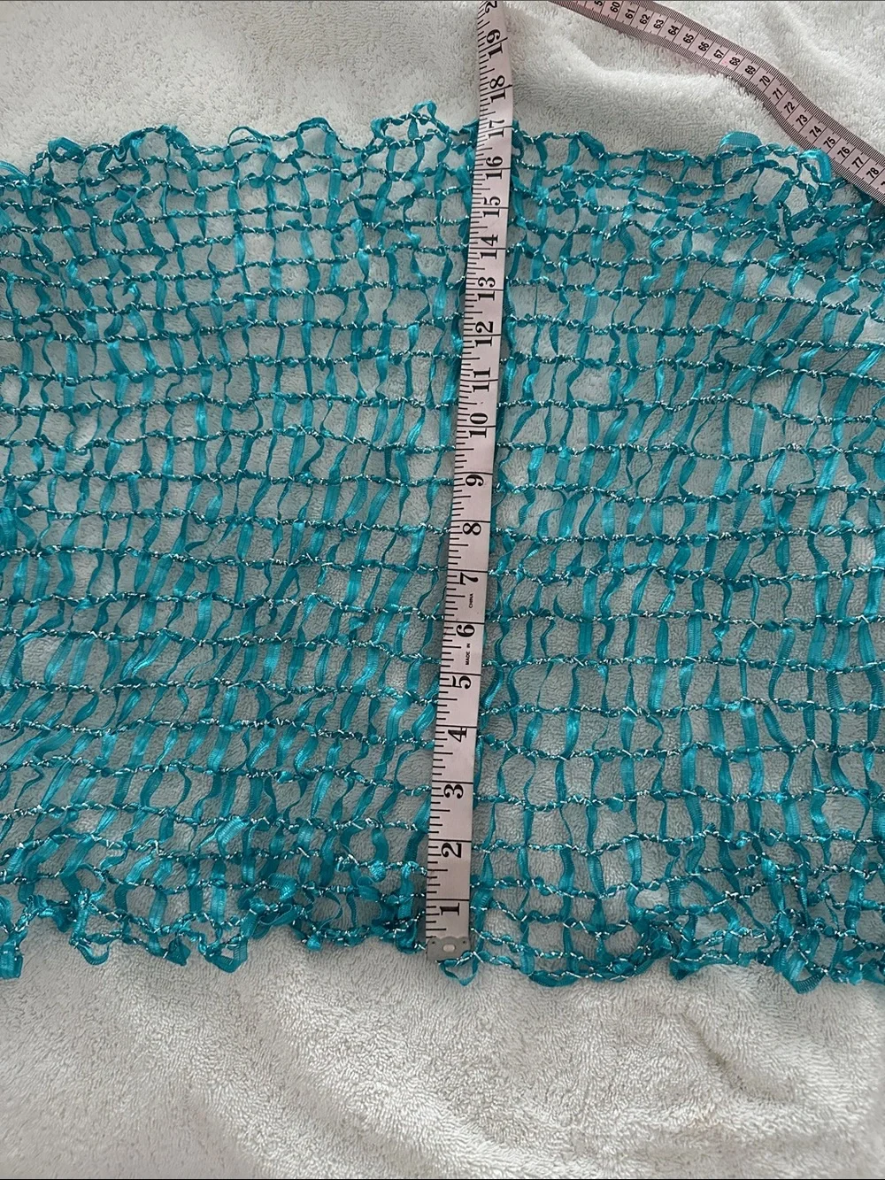 NWT Elegant Blue & Silver Women's Fringe Scarf 🧣